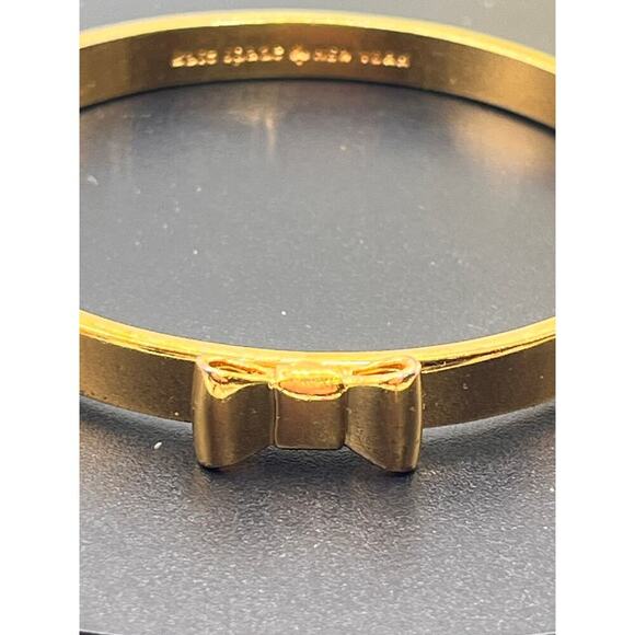 Kate Spade New York Gold Tone "Take A Bow" Bangle Bracelet - Picture 2 of 12